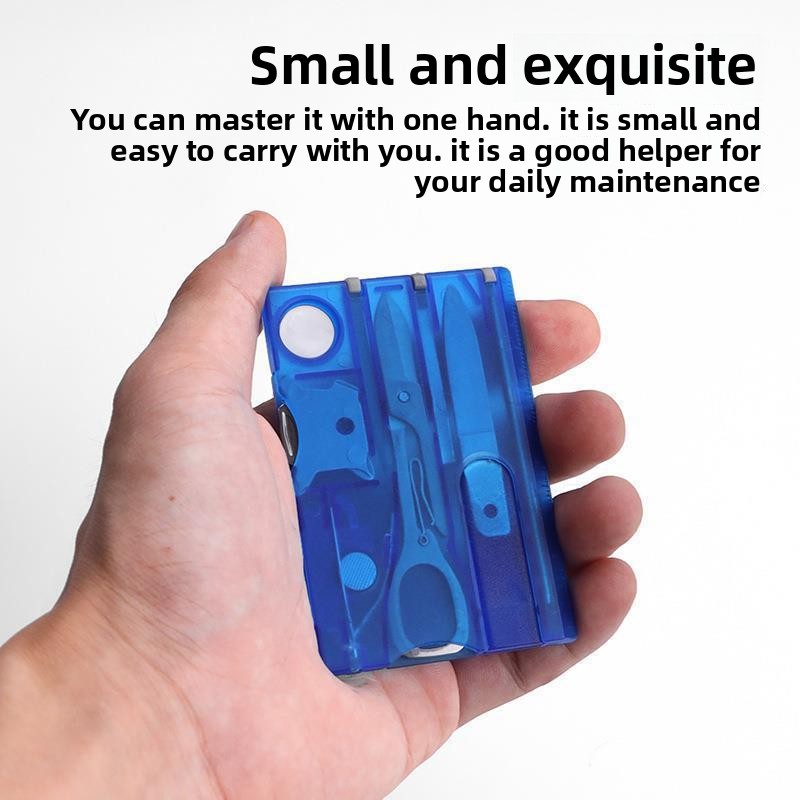 Multitool Credit Card - 12-in-1-Taschen-Kreditkarte, tragbare Multi-Tools, Outdoor-Survival-Camping-Ausrüstung, 1 Box,