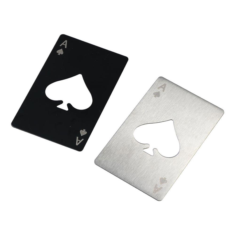 Multitool Credit Card - Flaschenöffner aus Edelstahl im Kreditkartenformat, Silber/Schwarz,