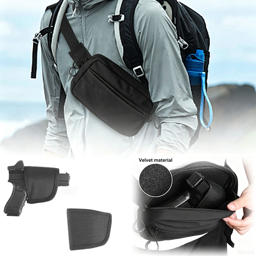 Edc Pistol Carry Bag - Verdeckte Hüfttasche, taktische Bauchtasche mit Holster,
