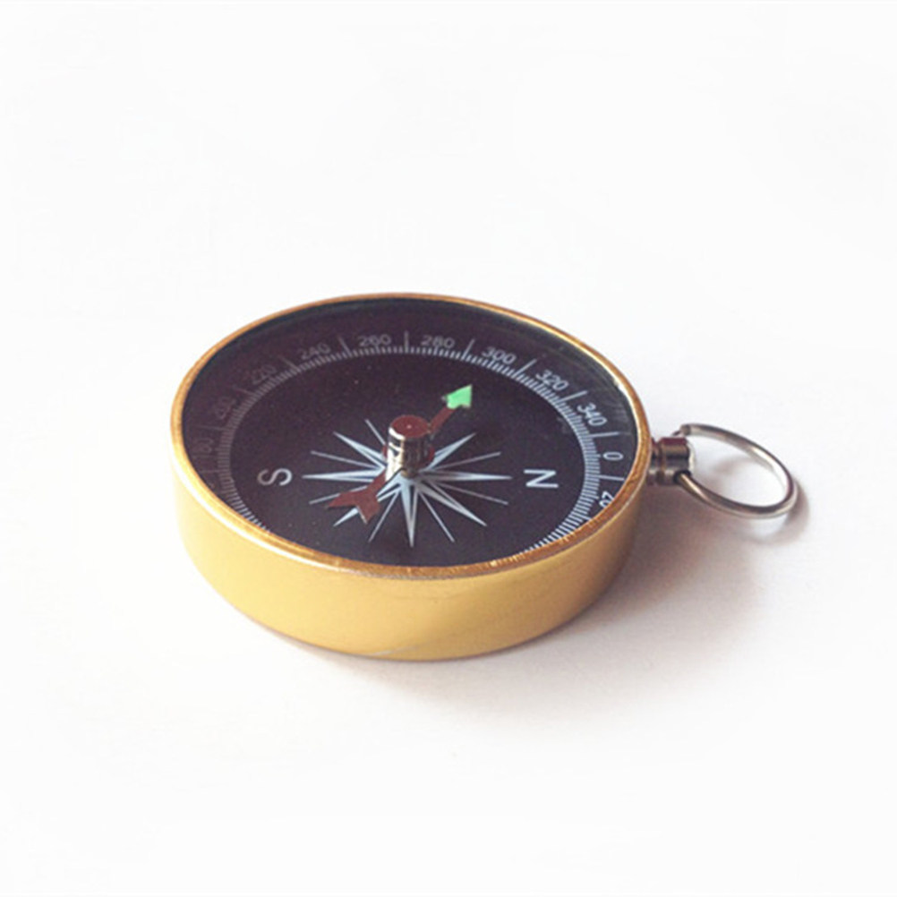 Compass Keychain Mini - 2 Stück Premium Metall Mini-Kompass Schlüsselanhänger
