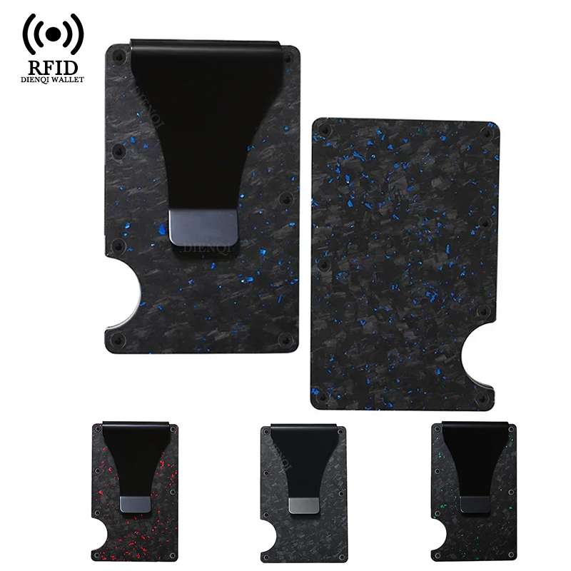 Edc Concealed Carry - Herren RFID-Blockierende Geldbörse Metall-Kartenhalter Schlankes Kreditkartenetui