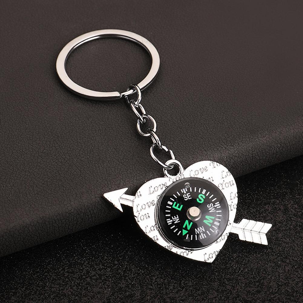Compass Keychain Mini - Hochwertiger Schlüsselanhänger mit Textur, Mini-Legierungs-Kompass-Schlüsselanhänger für