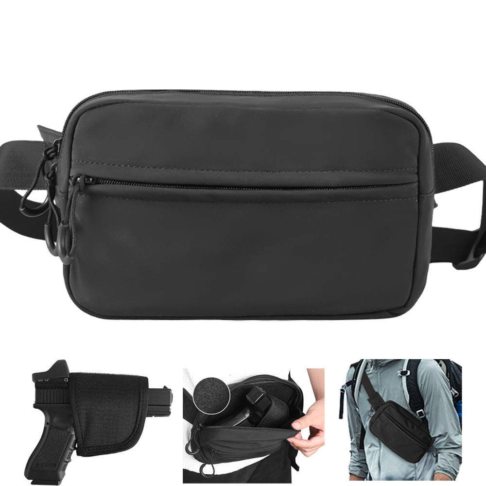 Edc Pistol Carry Bag - Taktische Umhängetasche, Pistolen-Hüfttasche, verdecktes Pistolenträger-Holster, EDC-Gürteltasche