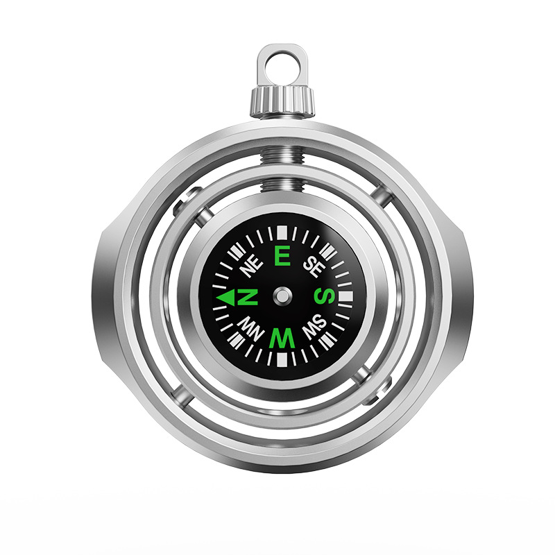 Compass Keychain Mini - MINI Kompass Fingertip Fidget Roller Schlüsselbund