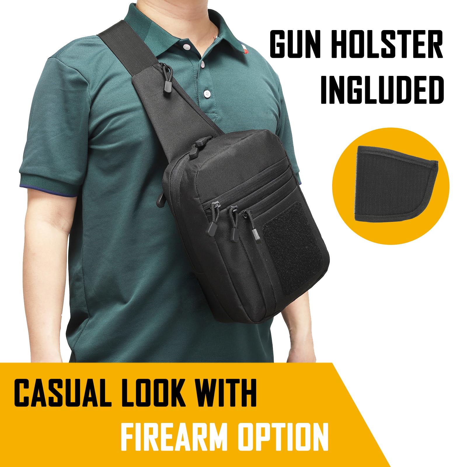 Edc Concealed Carry - Verdeckte Tragetasche für Herren, Ccw-Tragetasche, EDC-Tragetasche,