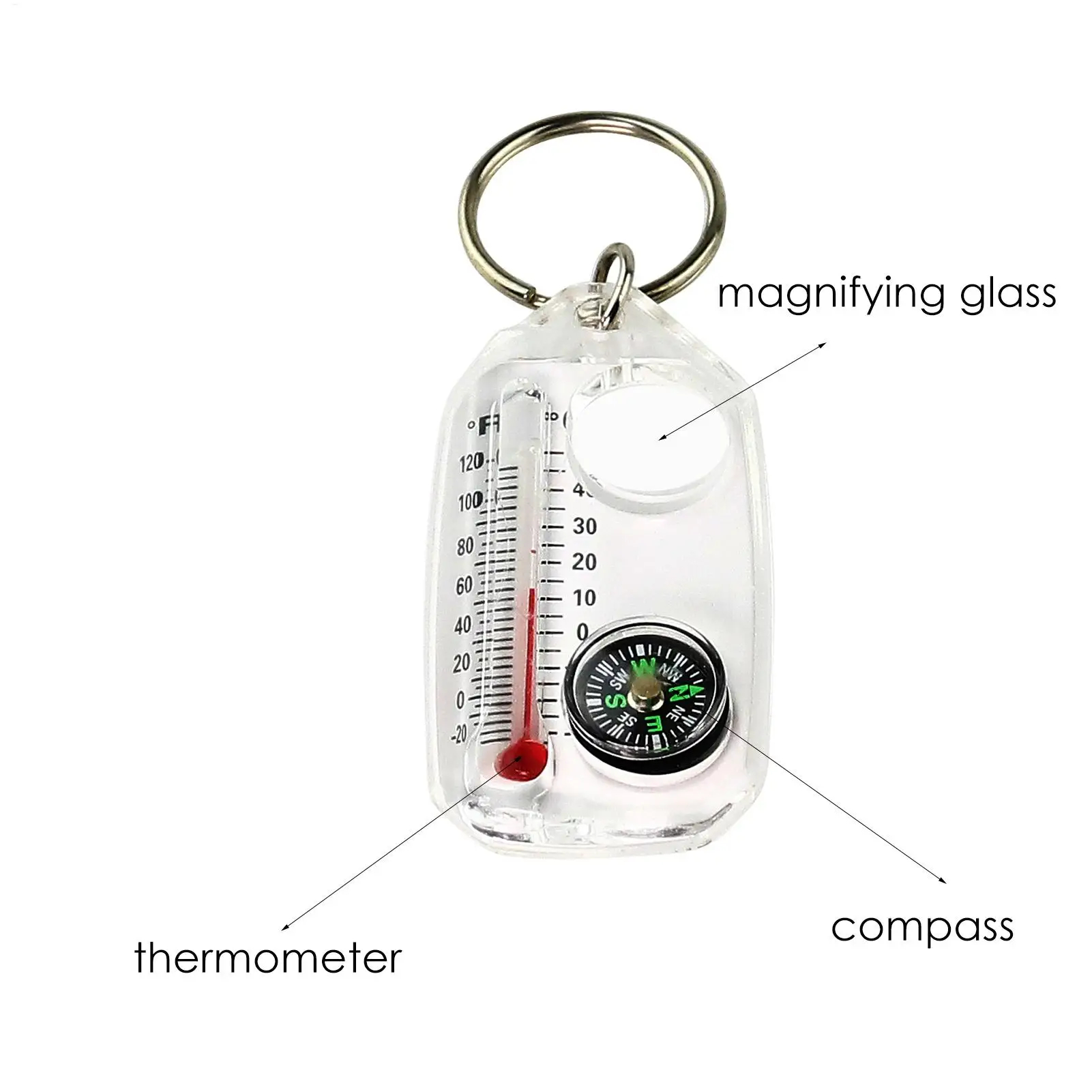 1 Stück Multifunktions-Mini-Sc – Compass Keychain Mini Bewertung und Preis
