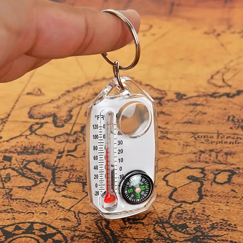 3-in-1 Schlüsselanhänger Kompa – Compass Keychain Mini Bewertung und Preis