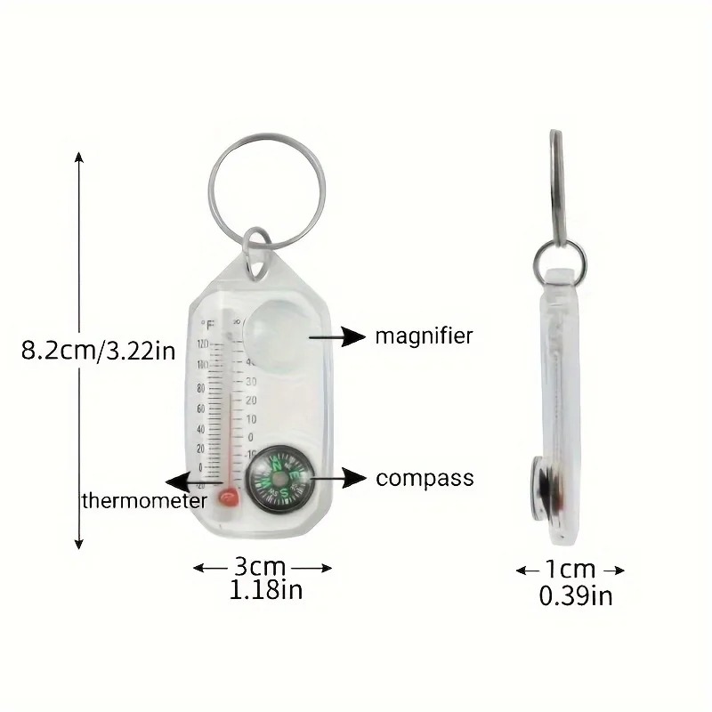 3-in-1 Schlüsselanhänger Kompa – Compass Keychain Mini Bewertung und Preis